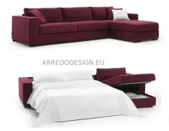 Divano Letto con penisola modello Dieci * di Biba salotti a prezzi outlet
