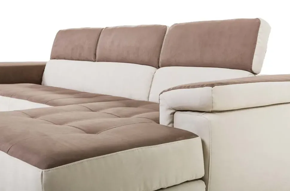 Divano letto Divano con letto e penisola contenitore vai colori Md work in Offerta Outlet