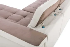 Divano letto Divano con letto e penisola contenitore vai colori Md work in Offerta Outlet