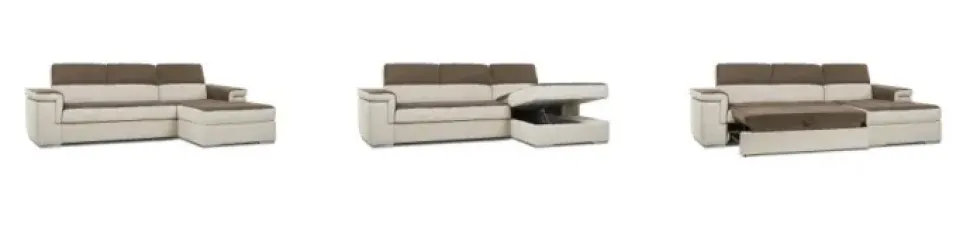 Divano letto Divano con letto e penisola contenitore vai colori Md work in Offerta Outlet