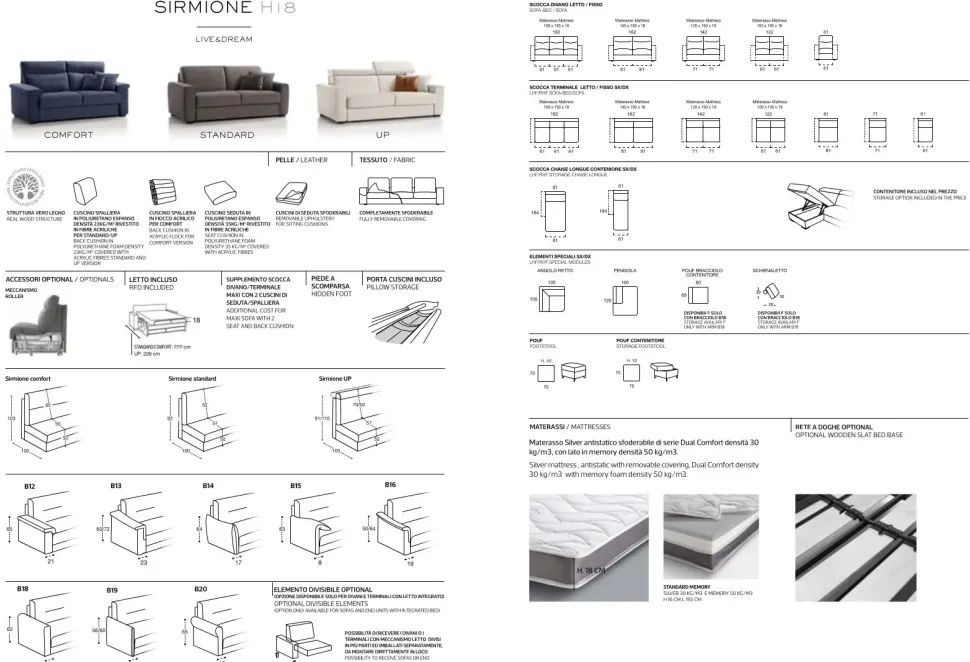 Divano Letto modello Sirmione di Rosini in offerta