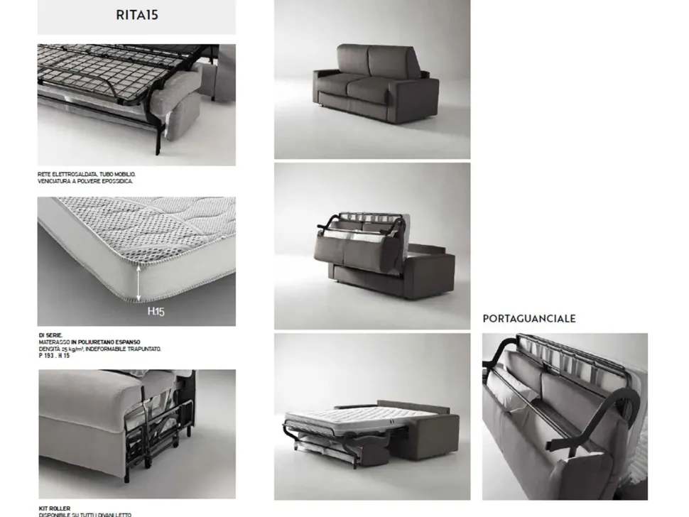 Divano letto Nina 13 Biel a PREZZO OUTLET