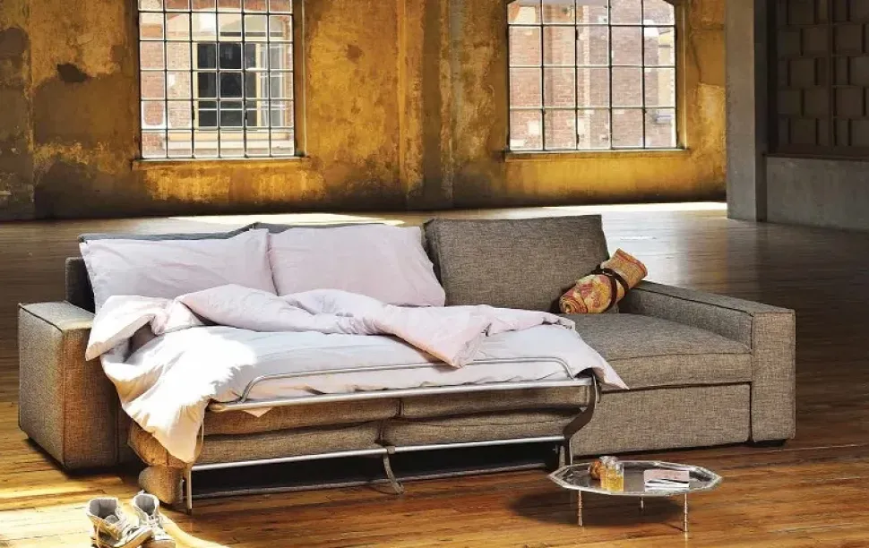 Divano letto tessuto in misto piuma Md work a prezzo scontato
