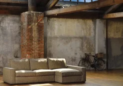 Divano letto tessuto in misto piuma Md work a prezzo scontato