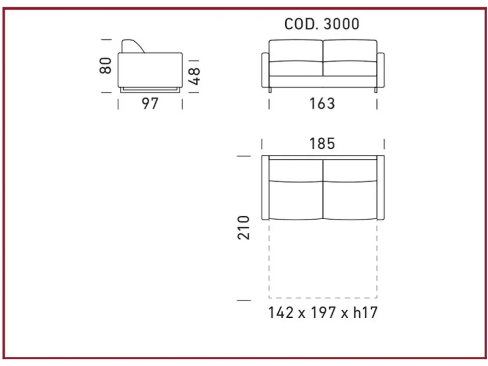 Divano letto Tokyo Dienne salotti ad un prezzo vantaggioso