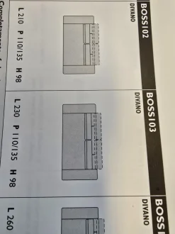 Divano Lineare Boss Samoa a 1850 Euro