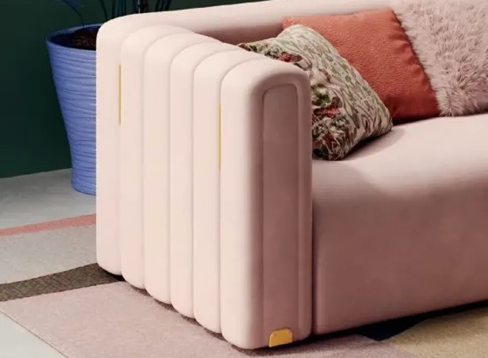 Divano Luxury sofa scamosciato Md work: con uno SCONTO ESCLUSIVO del 43%