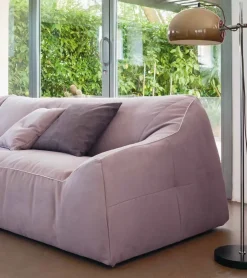 Divano mod. Venezia Md Work con penisola, piuma e cinghie elastiche a prezzo scontato!