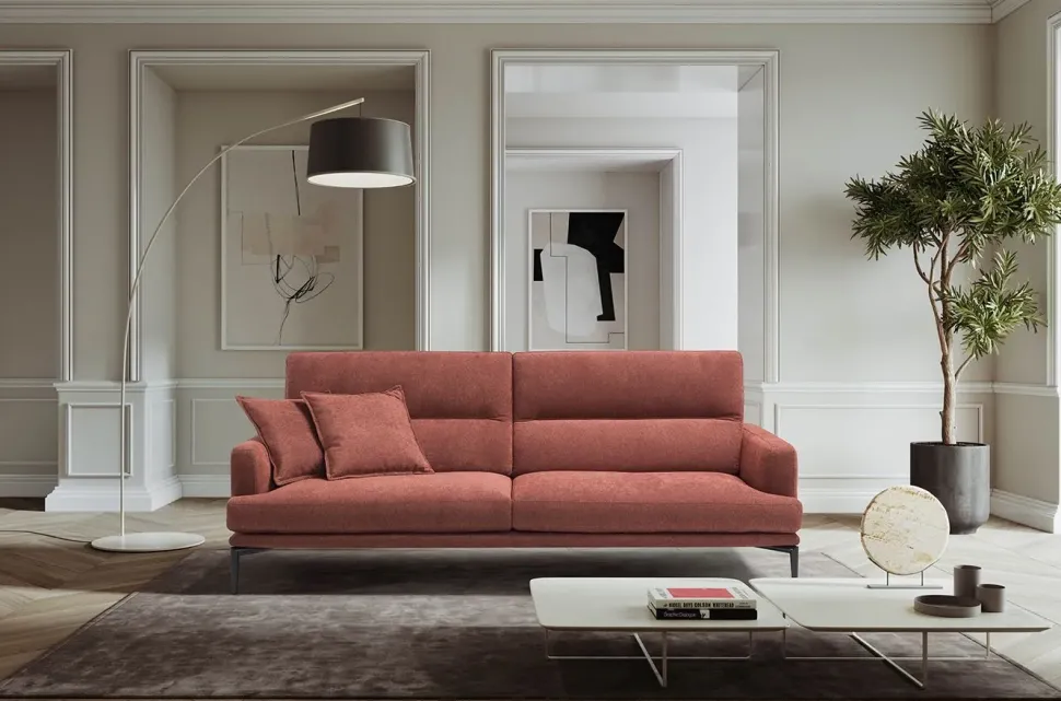 Divano moderno tessuto Feng di Collezione esclusiva con sconto del - 40%