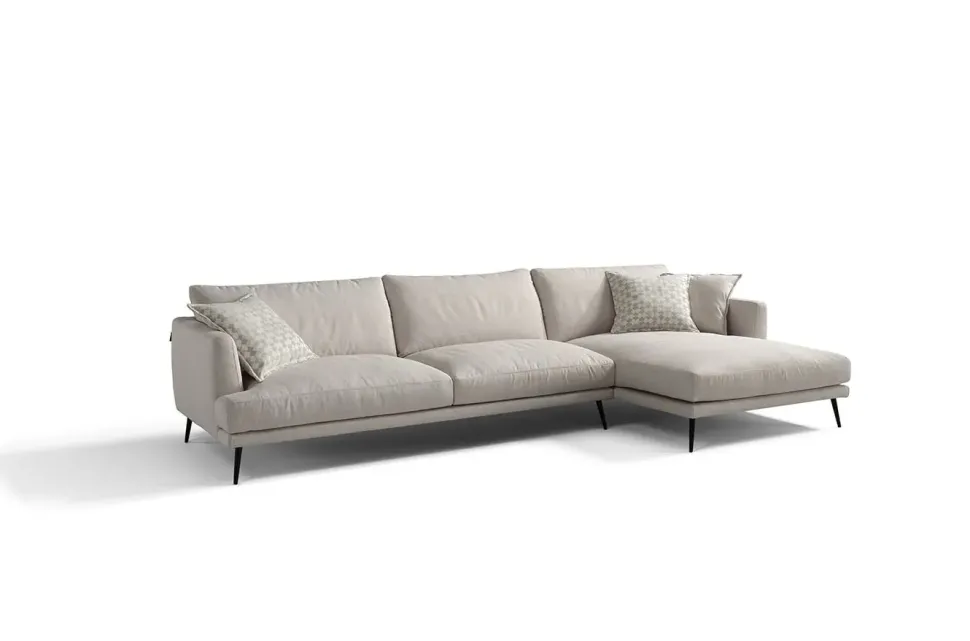 Divano moderno tessuto Sophia angolare di Collezione esclusiva con sconto del - 40%