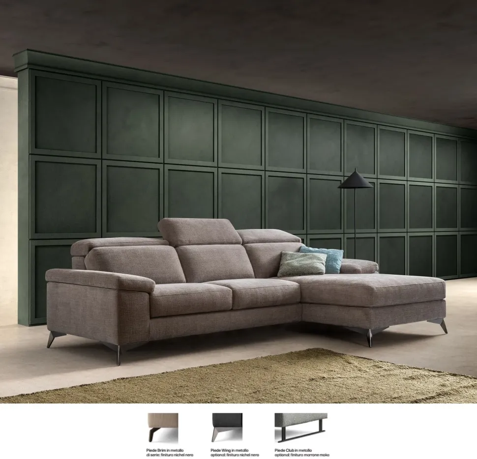 Divano moderno tessuto Space action-1 di Samoa con sconto del - 35%