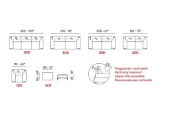 Divano Norma Max divani in Tessuto a 2225€