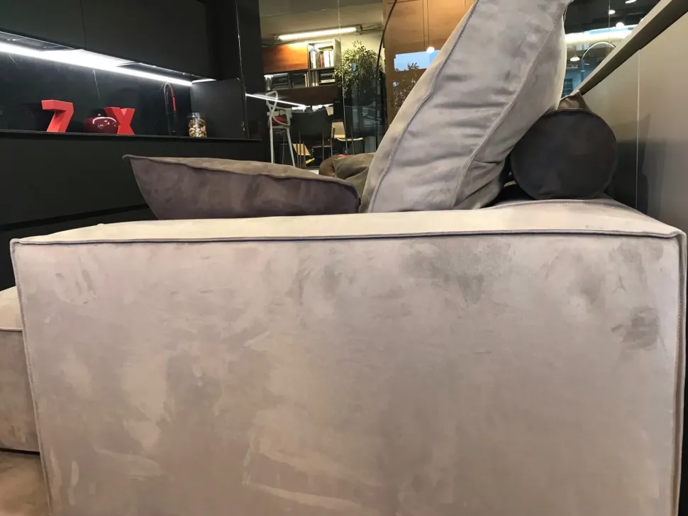 Divano relax microfibra in misto piuma Flex team a prezzo Outlet