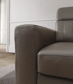 Divano relax pelle in poliuretano  Le comfort in Offerta Outlet