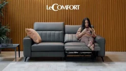 Divano relax pelle in poliuretano  Le comfort in Offerta Outlet