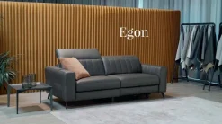 Divano relax pelle in poliuretano  Le comfort in Offerta Outlet