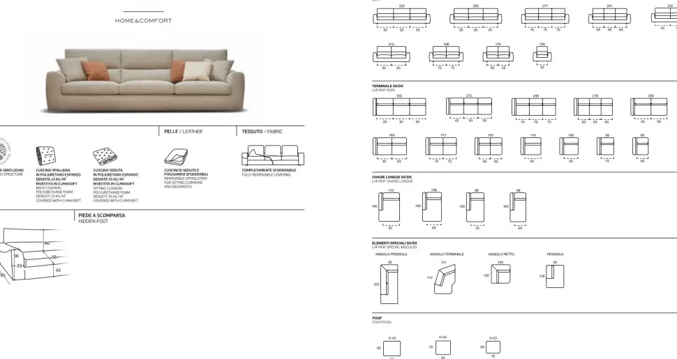 Divano Roma Rosini a PREZZO OUTLET scontato del 30%