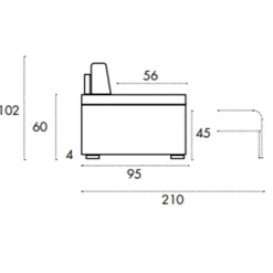 Divano Tosca in Tessuto Vis comoda a prezzo ribassato
