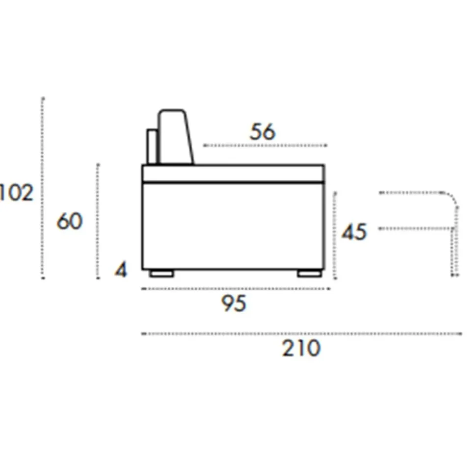 Divano Tosca in Tessuto Vis comoda a prezzo ribassato