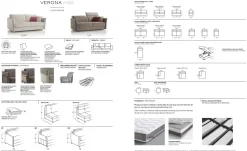 Divano Verona in Tessuto sfoderabile  di Rosini scontato 30%
