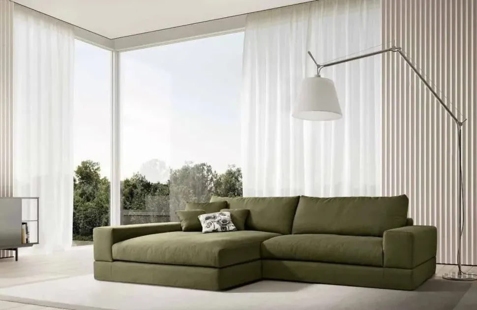 Divano Vision tessuto in misto piuma Doimo salotti in Offerta Outlet