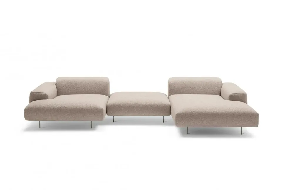 Letto con penisola Limitless Felis in Tessuto a 4388€