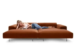 Letto con penisola Limitless Felis in Tessuto a 4388€