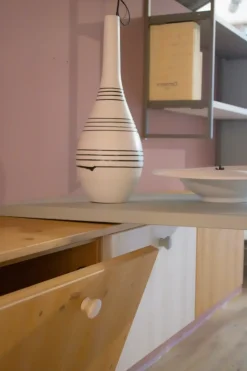 Libreria Callesella in legno a prezzo Outlet: scopri Urban time - libreria titanio e uranio