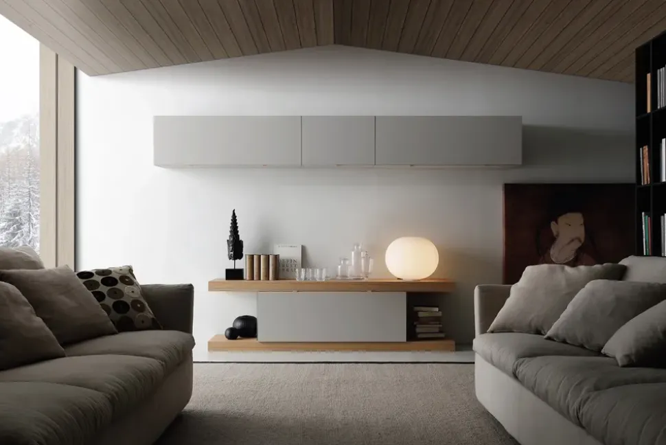 Libreria F2/ twinse line con pensili di Forme’s: richiedi il prezzo