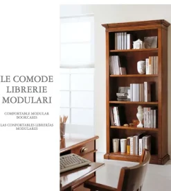 Libreria Falegnameria italiana in legno scontata -50%: scopri F629