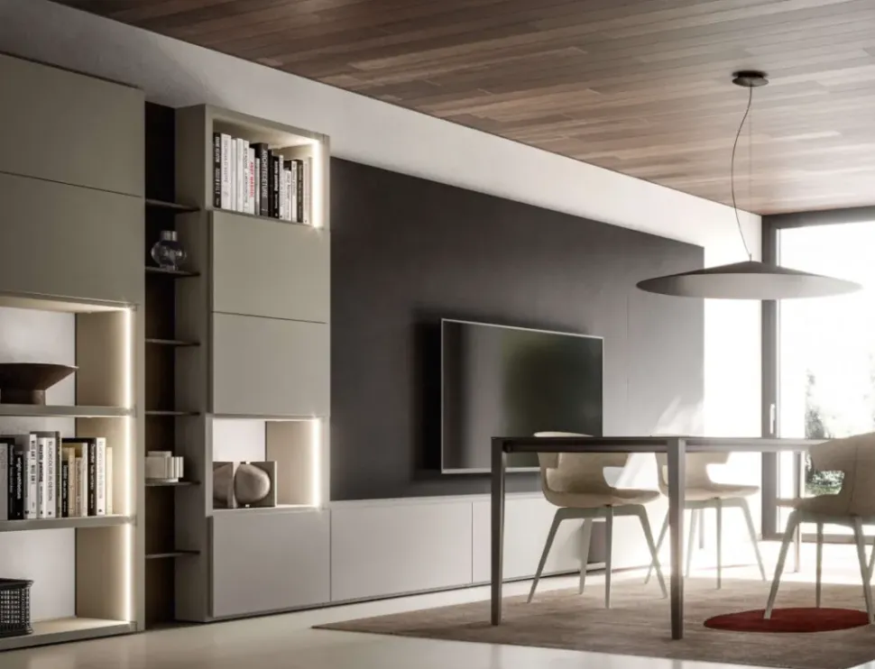 Libreria Hnl021 stile moderno di Santalucia in Offerta Outlet