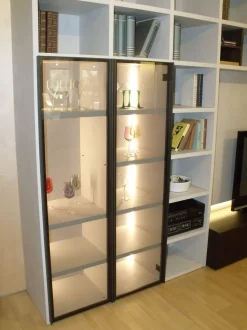 Libreria Liberia modo Sangiacomo in stile design con forte sconto