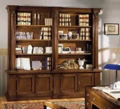 Libreria Libreria stile impero in massello di noce scontata del 30% Artigianale con un ribasso del 30%