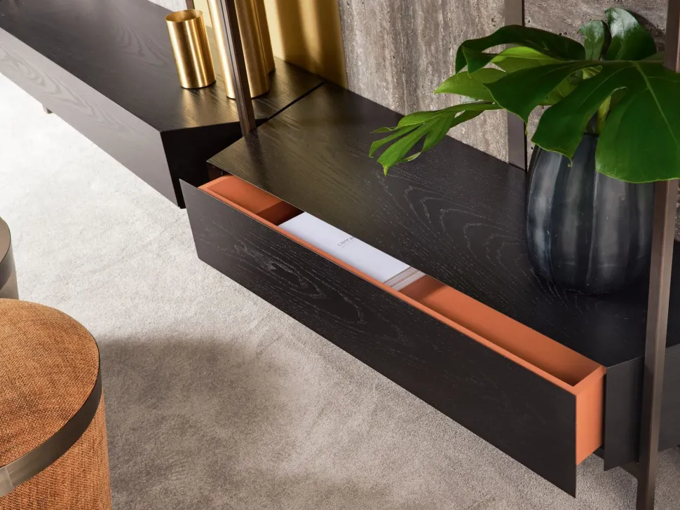 Libreria Macao in stile design di Cantori in OFFERTA OUTLET