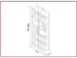 Libreria Metrica titanio Mogg in stile design in offerta