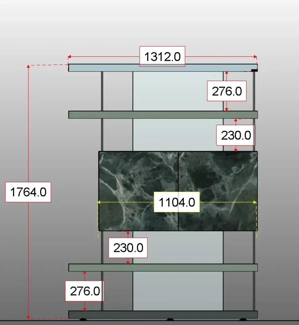 Libreria modello Air bifacciale di Lago a prezzo scontato