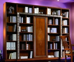 Libreria modello Libreria mod.versailles con cornicione intagliato foglia argento in promo-sconto del 40% di Artigiani veneti in Offerta Outlet