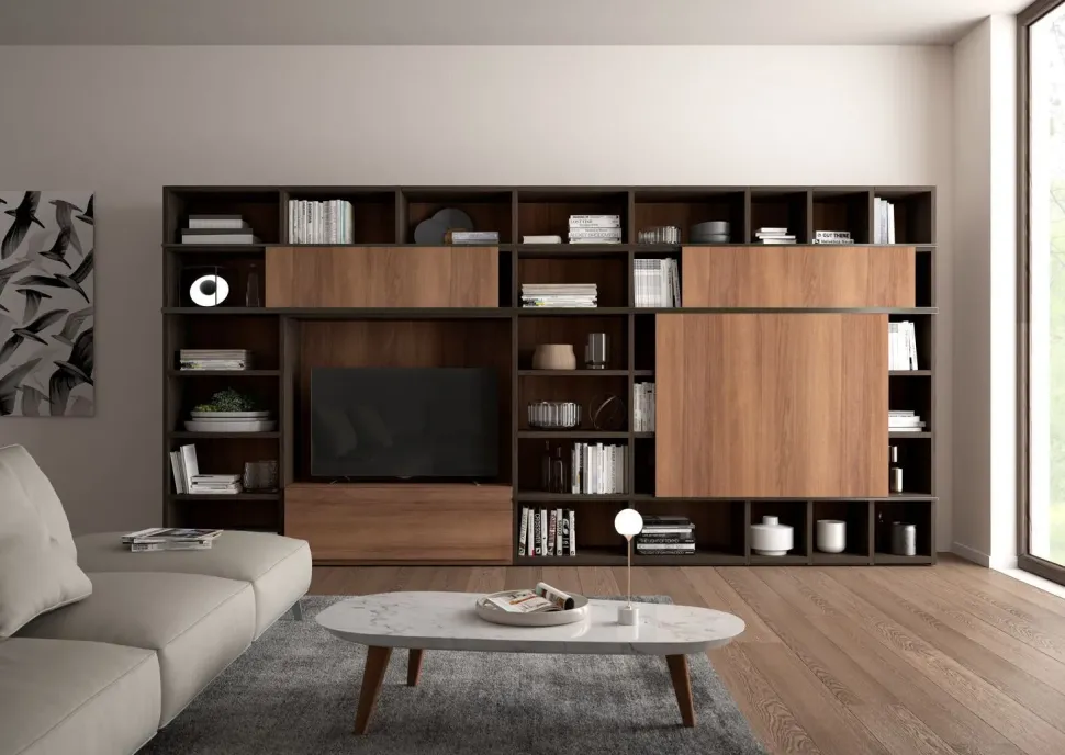 Libreria modello Living 557 di Giessegi in Offerta Outlet