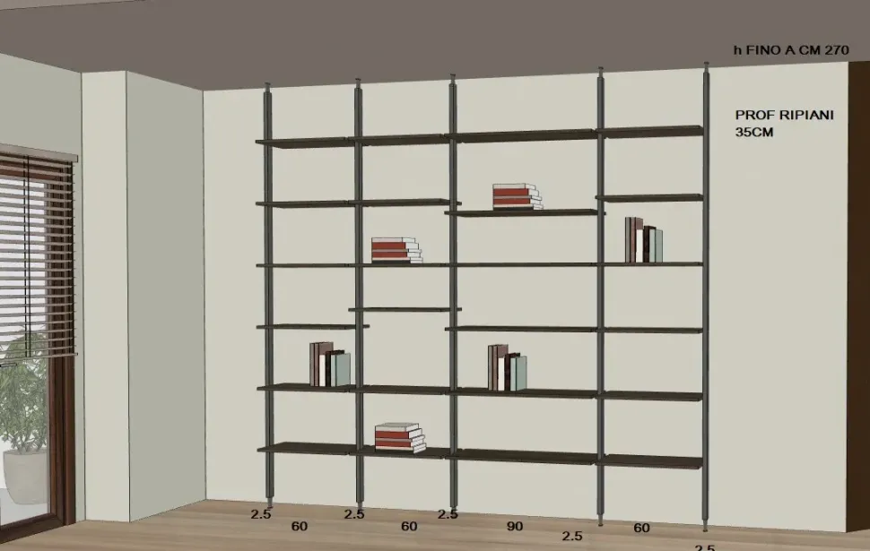 Libreria modello Stili di Gicinque in Offerta Outlet