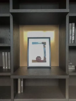 Libreria Modo rovere carbone in stile moderno di Sangiacomo in OFFERTA OUTLET