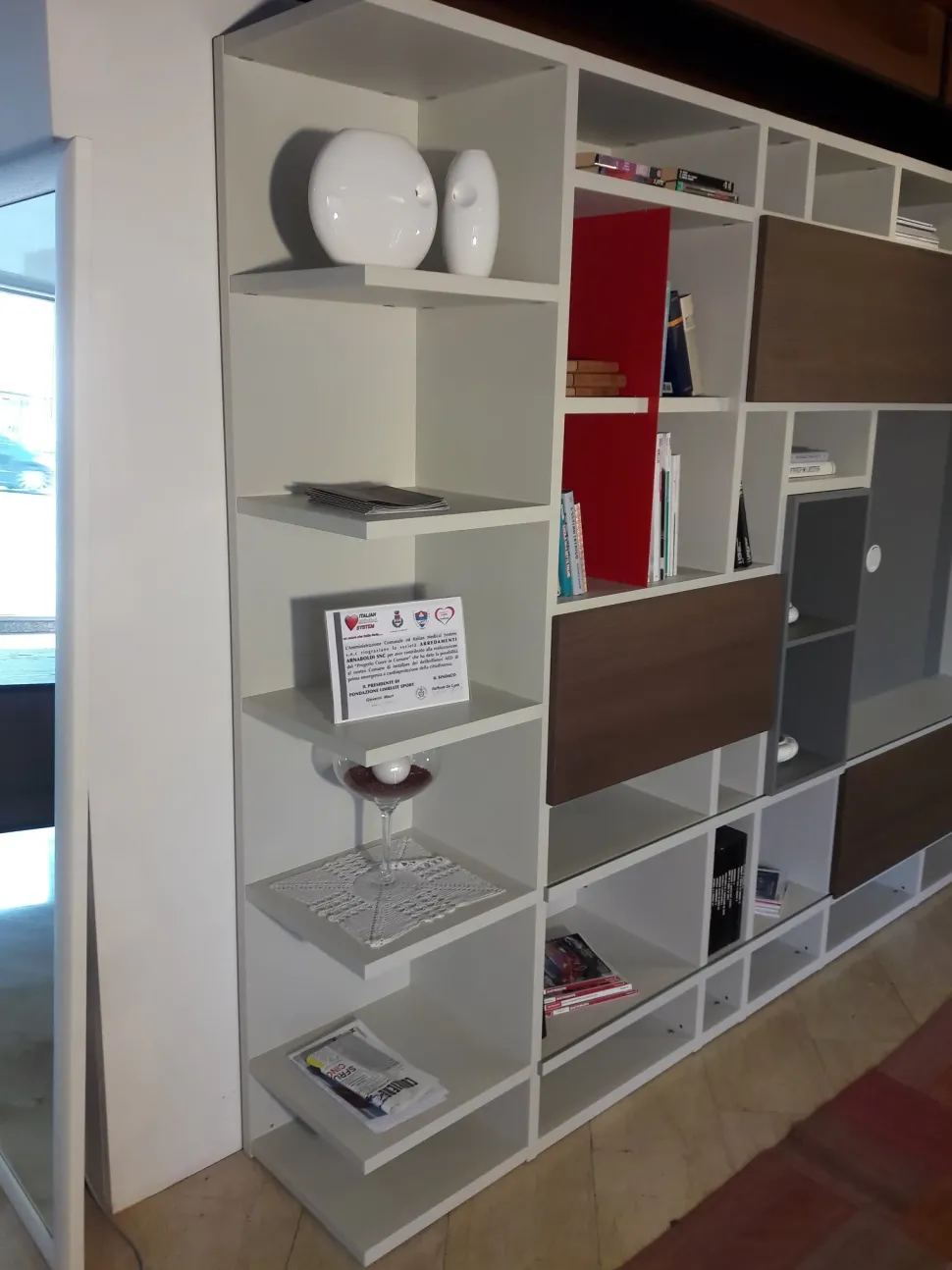 Libreria Mood stile moderna di Astor mobili in Offerta Outlet
