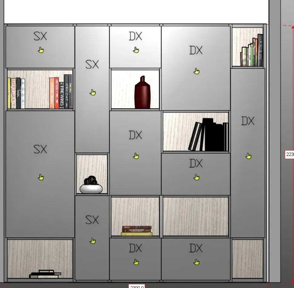 Libreria Orme in melamminico in Offerta Outlet: scopri Day 14