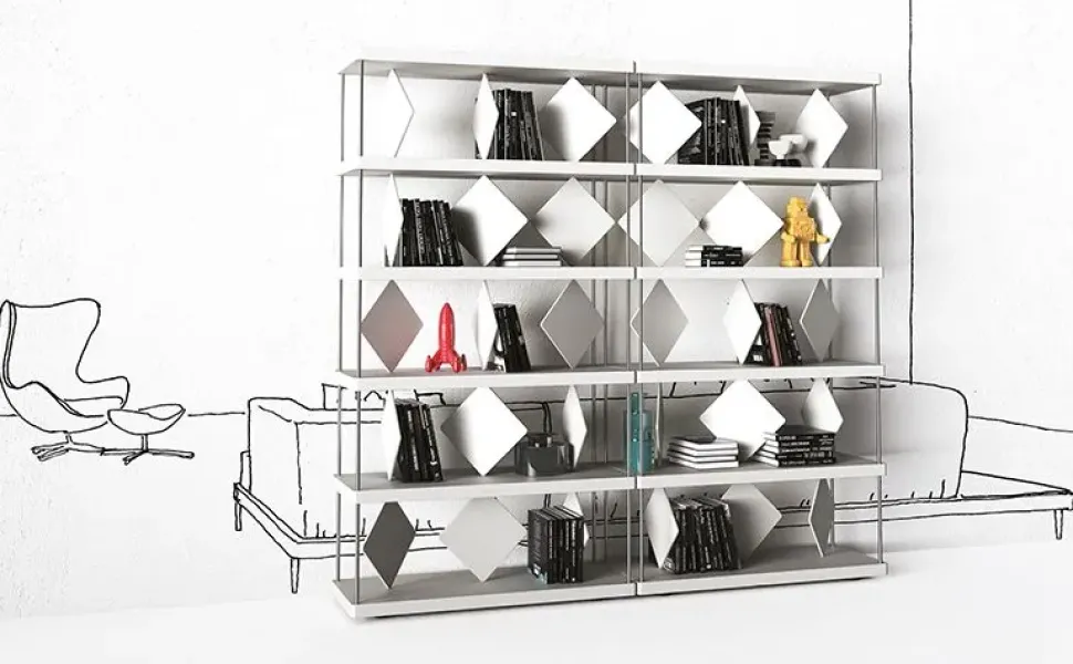 Libreria Pontiana in stile design di Minotti italia in OFFERTA OUTLET