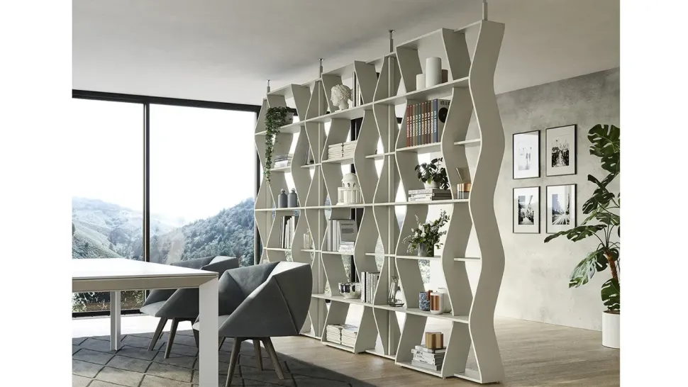 Libreria Swing in stile design di Doimo salotti in OFFERTA OUTLET