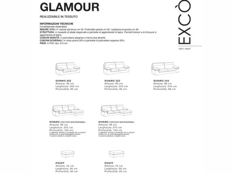 Lineare Glamour Excò a PREZZO OUTLET scontato del 20%