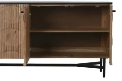 Madia Credenza acacia marmo 175 di Outlet etnico in stile design scontata -38%