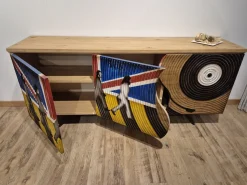 Madia di Artigianale in legno Liverpool a prezzo Outlet