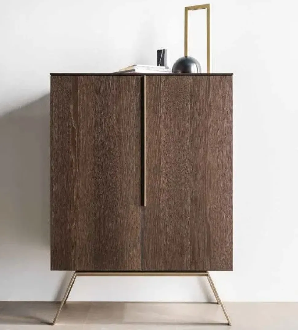 Madia di Artigianale in laminato materico Noce in Offerta Outlet