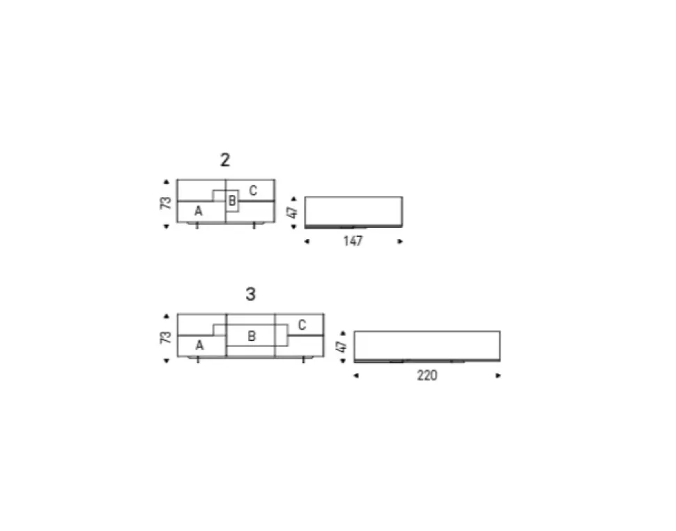 Madia di Cattelan italia in legno Torino a prezzo Outlet