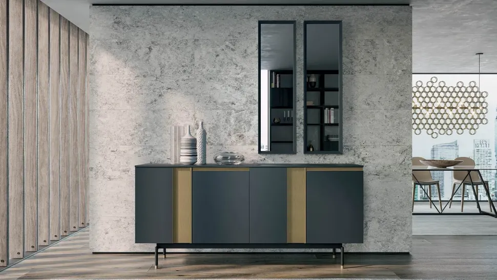 Madia di Dall'agnese in laccato opaco Slim up in Offerta Outlet